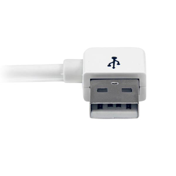 StarTech.com Cable Cargador 1m Conector Dock Connector de Apple 30 Pines a USB en Ángulo Izquierdo iPod iPhone iPad Cabl