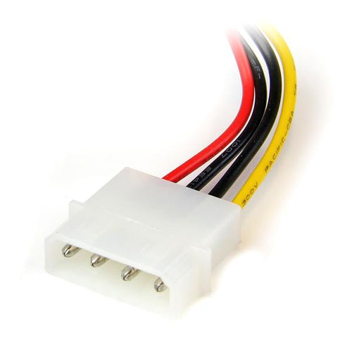 StarTech.com Adaptador Cable 15cm Alimentación SATA Ángulo a la Izquierda 15 Pines a 4 Pines LP4 Cables de alimentación