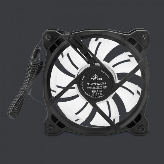 Yeyian YTK-120AL-01 sistema de refrigeración de computadora Gabinete de la computadora Ventilador 12 cm Negro, Blanco 3