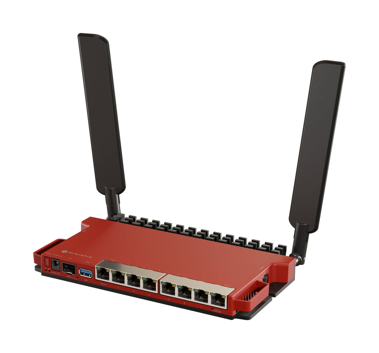 L009UiGS-2HaxD-IN, Ruteador WiFi-6 574Mbps, CPU 800MHz, 512M RAM, 8xGEth, 1xSFP 2.5G, Serie y USB, RouterOS v7
