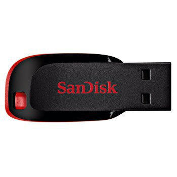 SanDisk Cruzer Blade unidad flash USB 32 GB USB tipo A 2.0 Negro, Rojo, Sin tapa