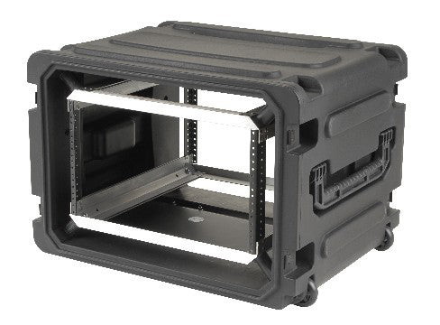 SKB 20" Deep 6U Roto Shockmount Rolling Rack caja para equipo Maletín con ruedas Negro