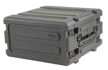 SKB 20" Deep 4U Roto Shockmount Rolling Rack caja para equipo Maletín con ruedas Negro
