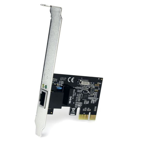 StarTech.com Adaptador Tarjeta de Red NIC PCI Express PCI-e de 1 Puerto Gigabit Ethernet - 1x RJ45 Hembra - Perfil Doble tarjetas de red Alámbrico PCI Express Ethernet 1