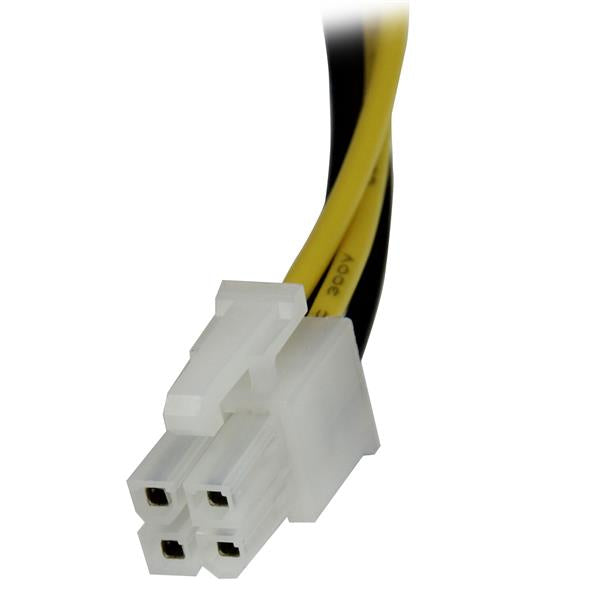 StarTech.com Cable 20cm Extensión Alargador Alimentación Corriente Placa Base ATX12V 4 Pines P4 - Macho a Hembra Cable 0,204 m ATX (4-pin) ATX (4-pin) Macho