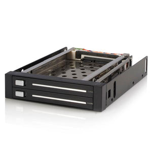 StarTech.com Rack Móvil Backplane de 2 Discos Duros HDD SATA 2,5" Pulgadas sin Bandeja Bahía 3,5" Paneles acce