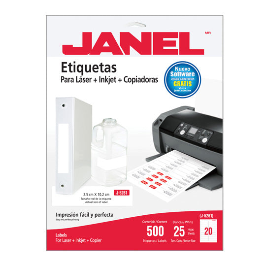 Janel 1085261101 etiqueta de impresora Blanco