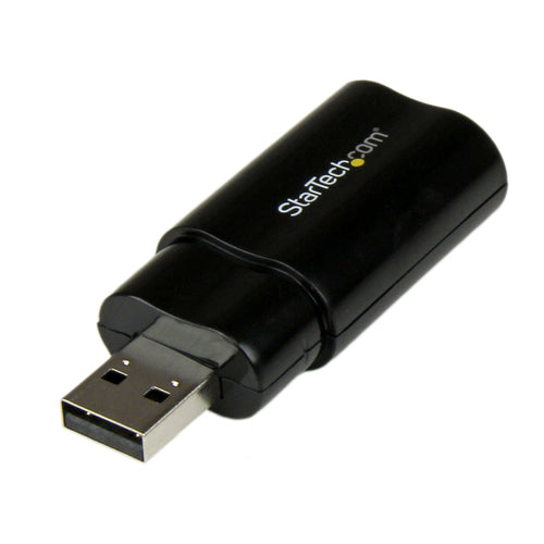 StarTech.com Tarjeta de Sonido Estéreo USB Externa Adaptador Conversor - Negro Tarjetas de audio No USB 1