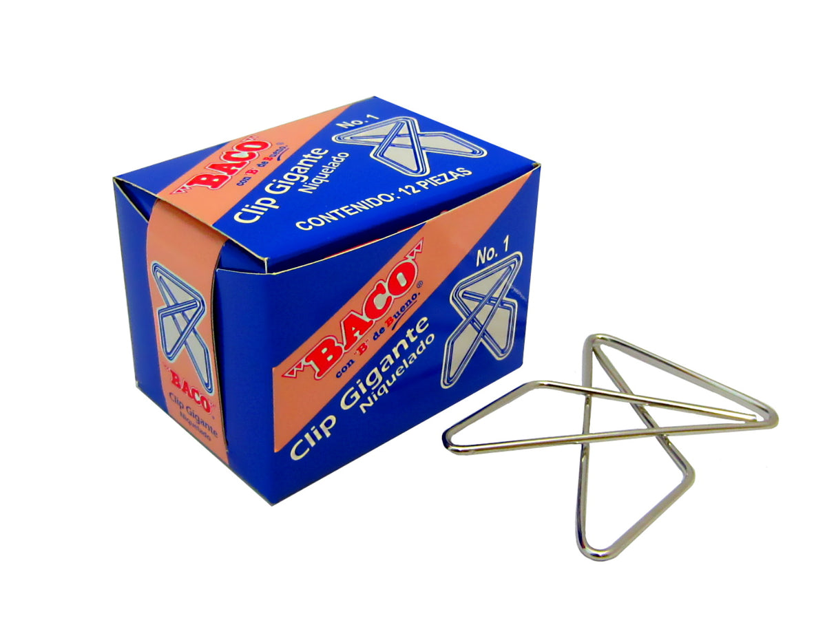 Clip Baco Gigante 1 Zincado C/12 FullOffice.com