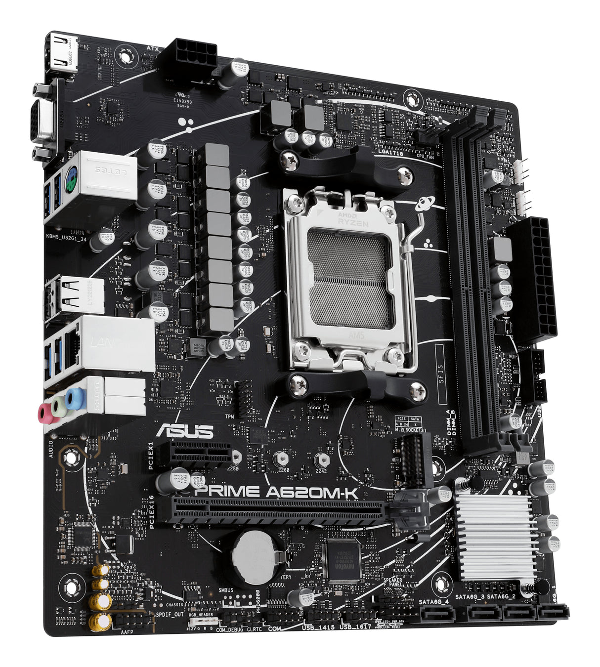 ASUS PRIME A620M-K placas base AMD Zócalo AM5 AMD Ryzen 7000 Series Zócalo AM5