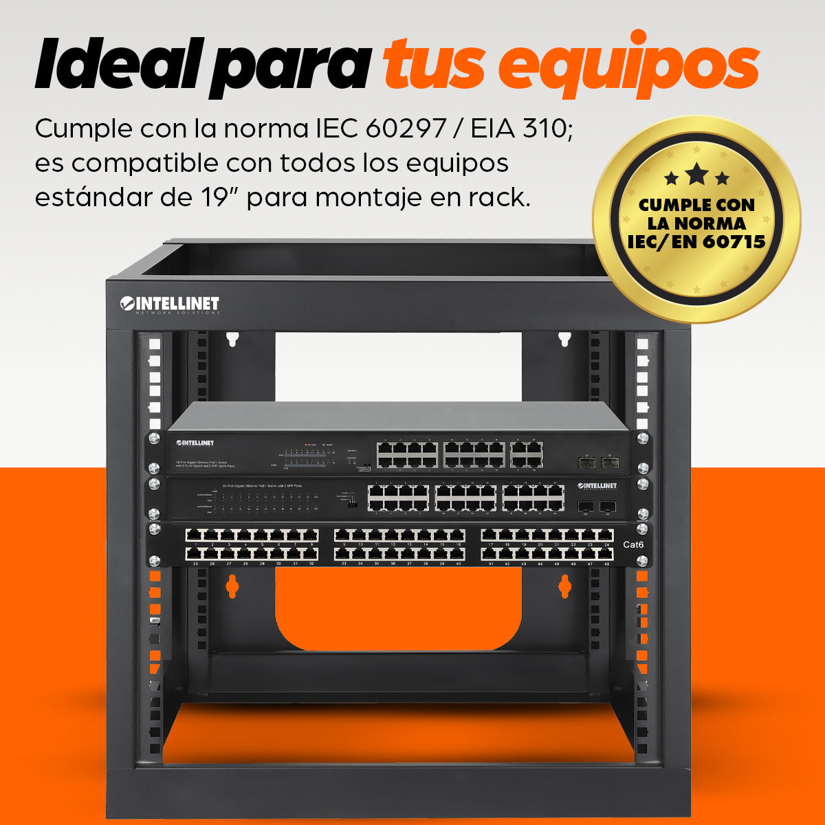 RACK 19" ABIERTO MURAL 9U 604X555