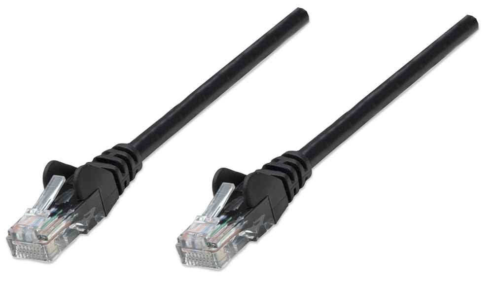 Intellinet Cable de red, Cat5e, UTP Cable Negro 0,5 m Cat5e U/UTP (UTP)