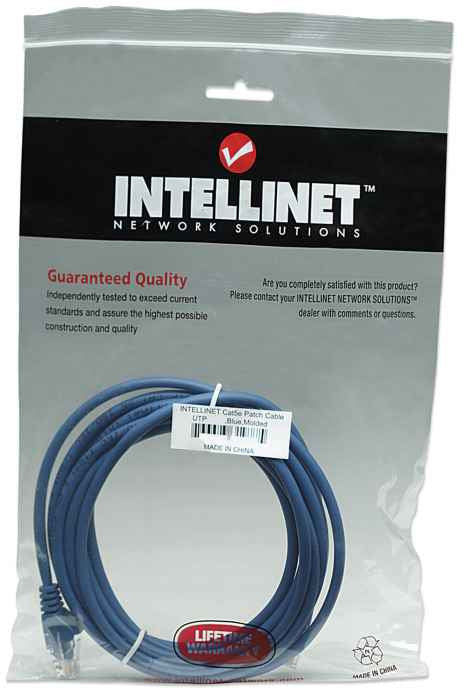 Intellinet Cable de red, Cat5e, UTP Cable Azul 1 m Cat5e U/UTP (UTP)