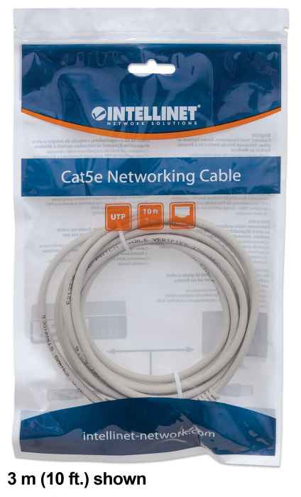 Intellinet Cable Patch Cat6, UTP Cable Gris 5 m Cat6 U/UTP (UTP)