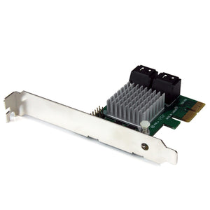 StarTech.com Tarjeta Controladora PCI Express 2.0 de 4 Puertos SATA III de 6Gbps RAID con Enlace HyperDuo para SSD - Ada
