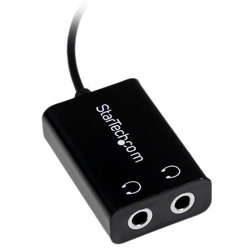 StarTech.com Adaptador Divisor Splitter de Auriculares Mini-Jack 3,5mm 3 pines Estéreo Macho a 2x Hembra Divisores de au