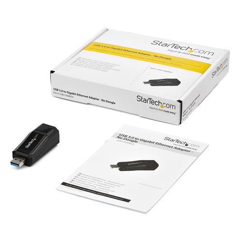StarTech.com Adaptador Tarjeta de Red Externa NIC USB 3.0 a 1 Puerto Gigabit Ethernet 1Gbps RJ45 USB A Sin Dongle Tarjet