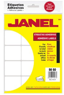 Janel 1005050100 etiqueta autoadhesiva Blanco