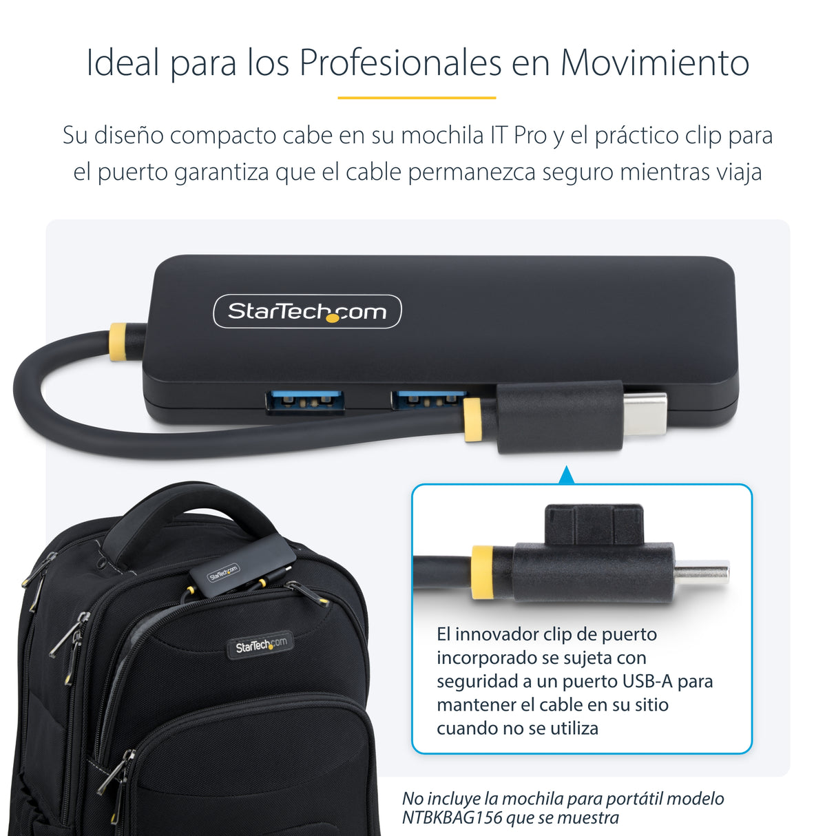StarTech.com Hub USB-C de 4 Puertos - Ladrón USB Tipo C a 4 Puertos USB-A - Alimentado por el Bus - USB 3.0 de 5Gbps - H