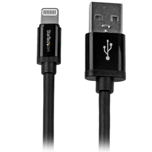 StarTech.com Cable 2m Lightning 8 Pin a USB A 2.0 para Apple iPod iPhone 5 iPad - Negro Cables de conectores Lightning 2
