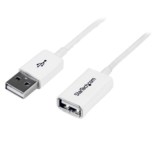 StarTech.com Cable de 1m de Extensión Alargador USB 2.0 - Macho a Hembra USB A - Extensor - Blanco Cable USB 2.0 USB A USB A Macho