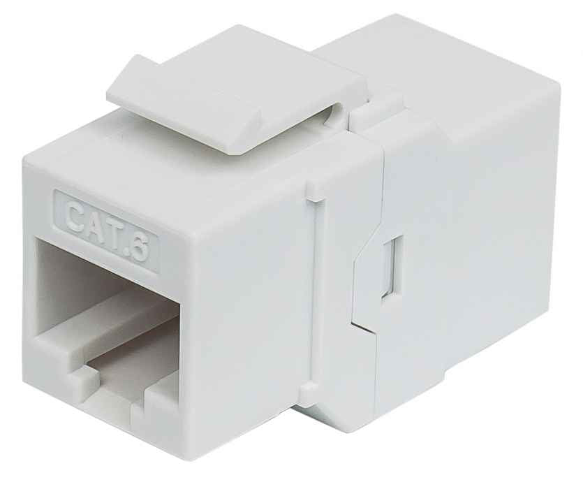 COPLE INT CAT6 KEYSTONE RJ45 A RJ45 BLANCO