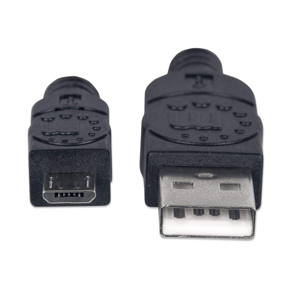 Manhattan Cable para Dispositivos USB Micro-B de Alta Velocidad, Macho/Macho, Negro
