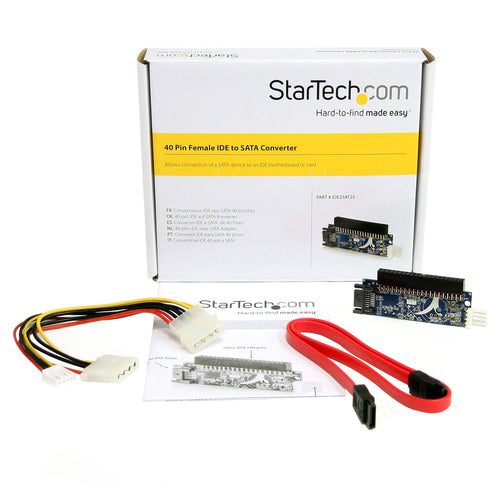StarTech.com Conversor Adaptador IDE ATA a SATA de 2,5in y 3,5 Pulgadas Solo Datos Tarjetas y adaptadores de interfaz ID