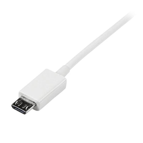 StarTech.com Cable Adaptador 1m USB A Macho a Micro USB B Macho para Teléfono Móvil Smartphone - Blanco Cables USB USB 2