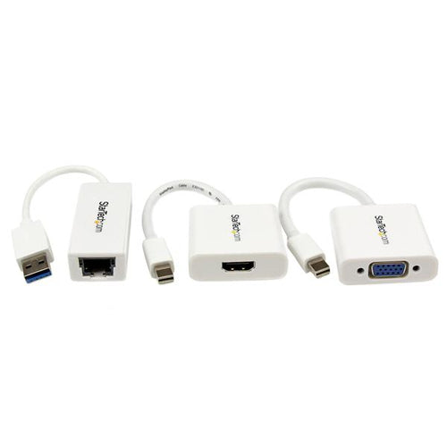 StarTech.com Juego de Adaptadores para MacBook Air - Mini DisplayPort a VGA / HDMI - USB 3.0 a Ethernet Gigabit Adaptado
