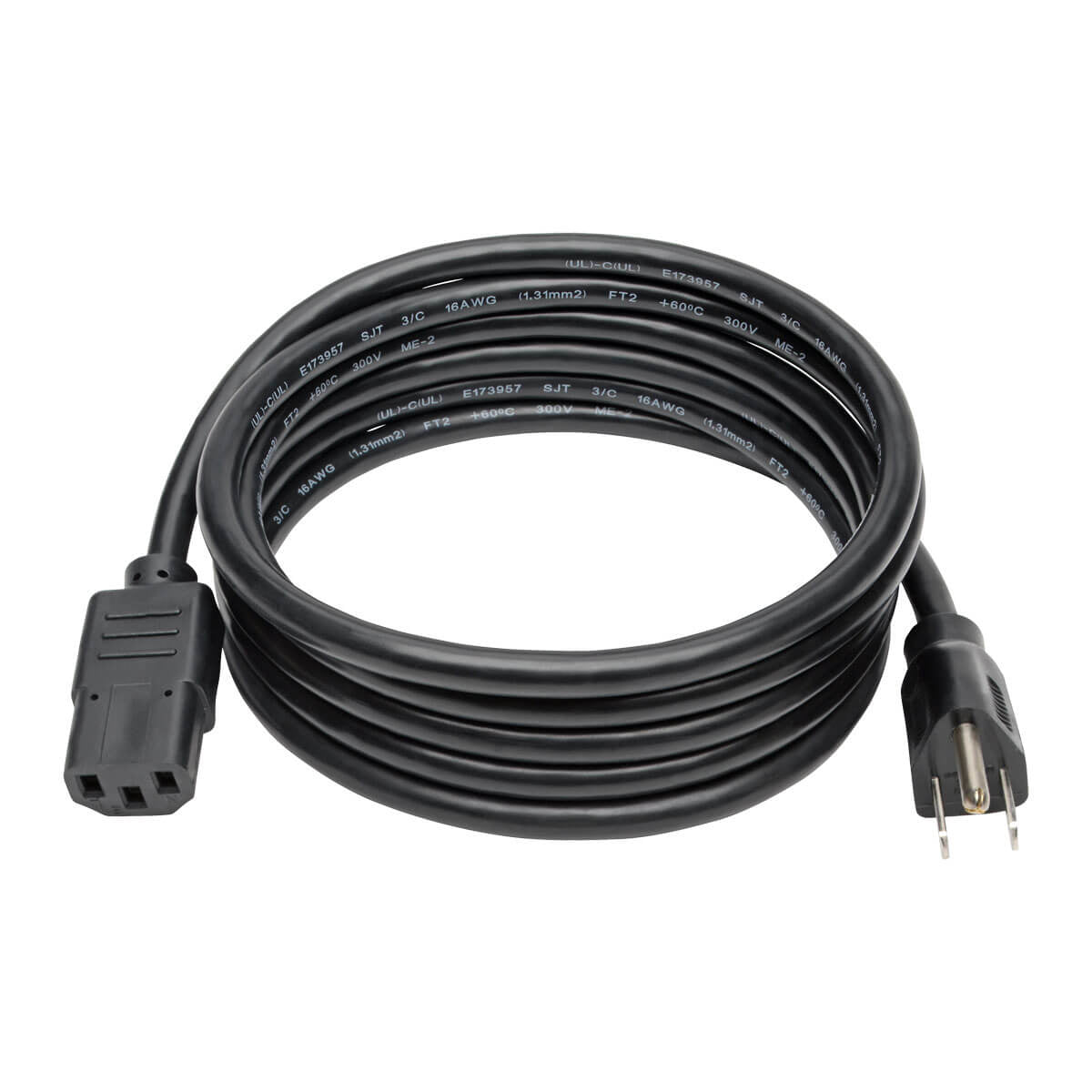 Tripp Lite P006-008-13A Cable de Alimentación de CA para Computadora de Escritorio, NEMA 5-15P a C13 - 13A, 125V, 16 AWG