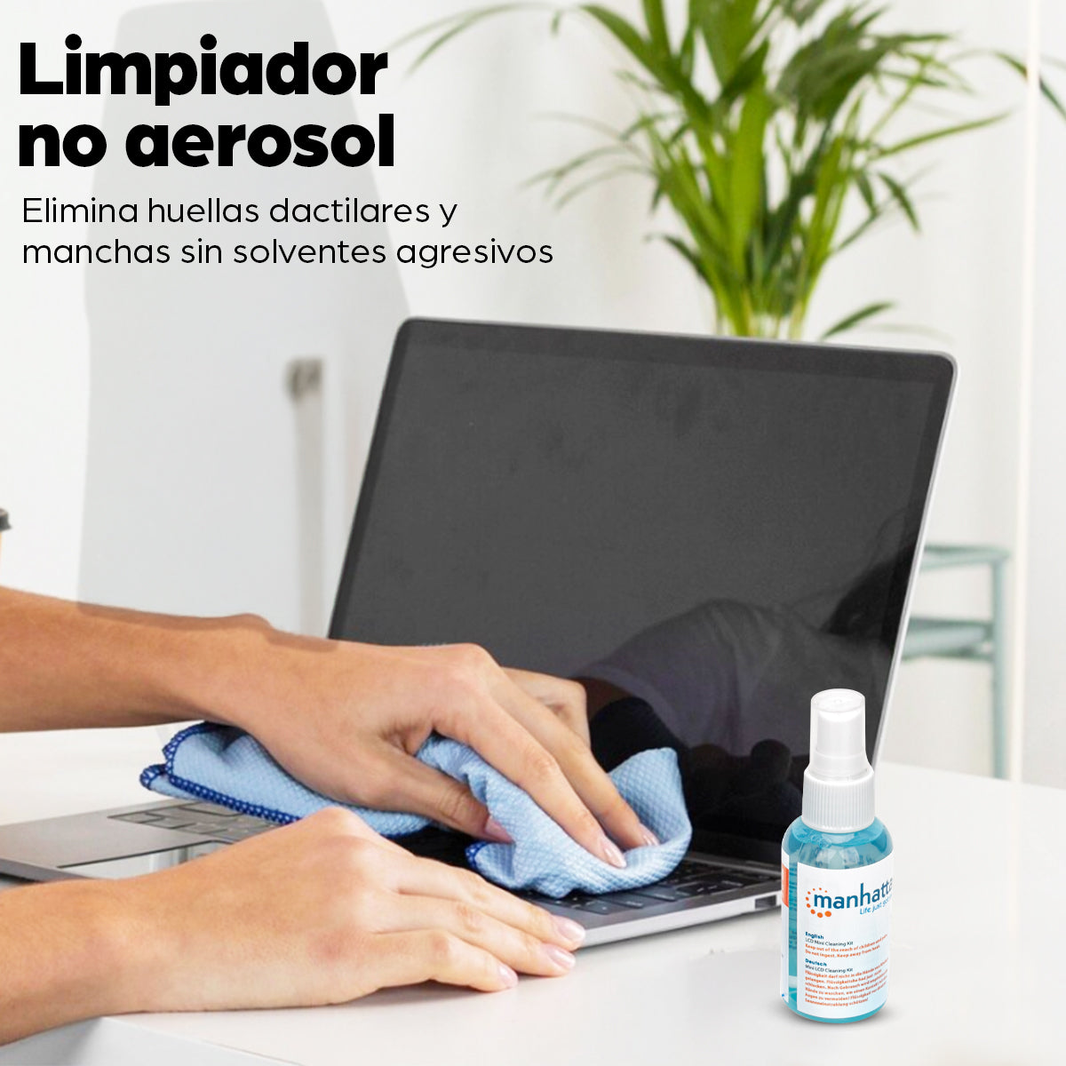 Manhattan Mini Equipo de Limpieza para LCD kits de limpieza para equipos LCD/TFT/Plasma 60 ml Microfibra -10 - 50 °C