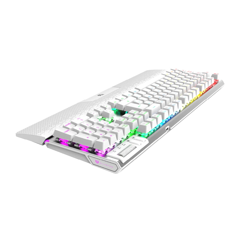 Balam Rush BR-936798 teclado Juego USB Blanco, Tamaño completo (100%), Alámbrico, Interruptor mecánico