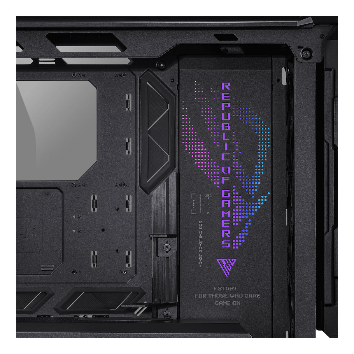ASUS ROG Hyperion GR701 BTF Edition carcasas ordenador Torre PC Negro, Transparente ATX, EATX, micro ATX, Mini-ITX