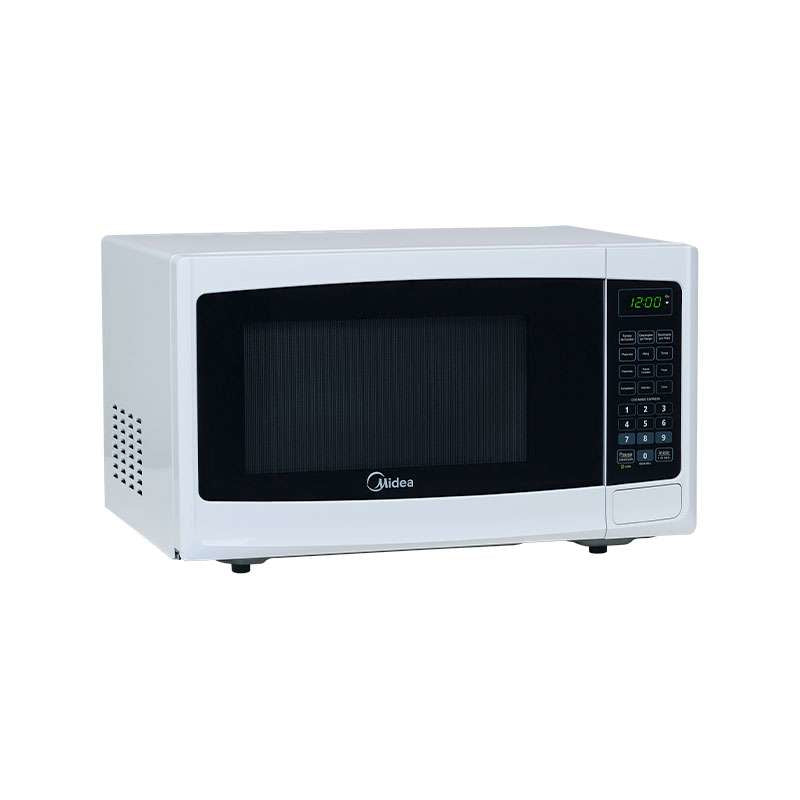 Midea MMDP11S2BW microondas Negro, Blanco Solo microondas Mostrador 30 L 1050 W, Pantalla incorporada, LCD