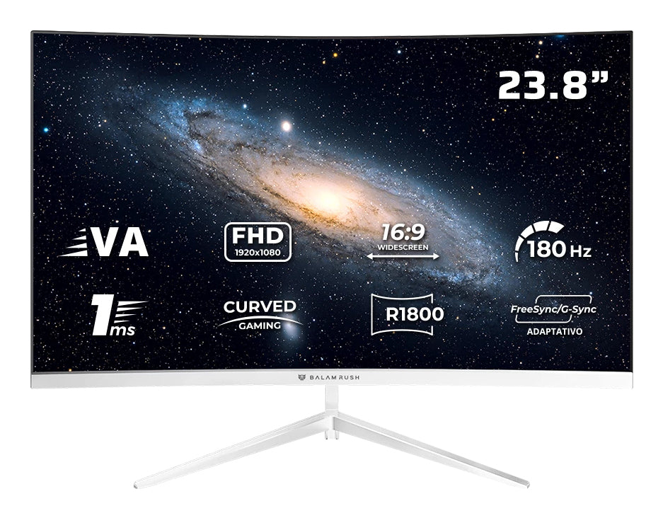 Balam Rush Andromeda MAG24Y monitor de computadora 60.5 cm (23.8") 1920 x 1080 Pixeles Full HD LCD Blanco