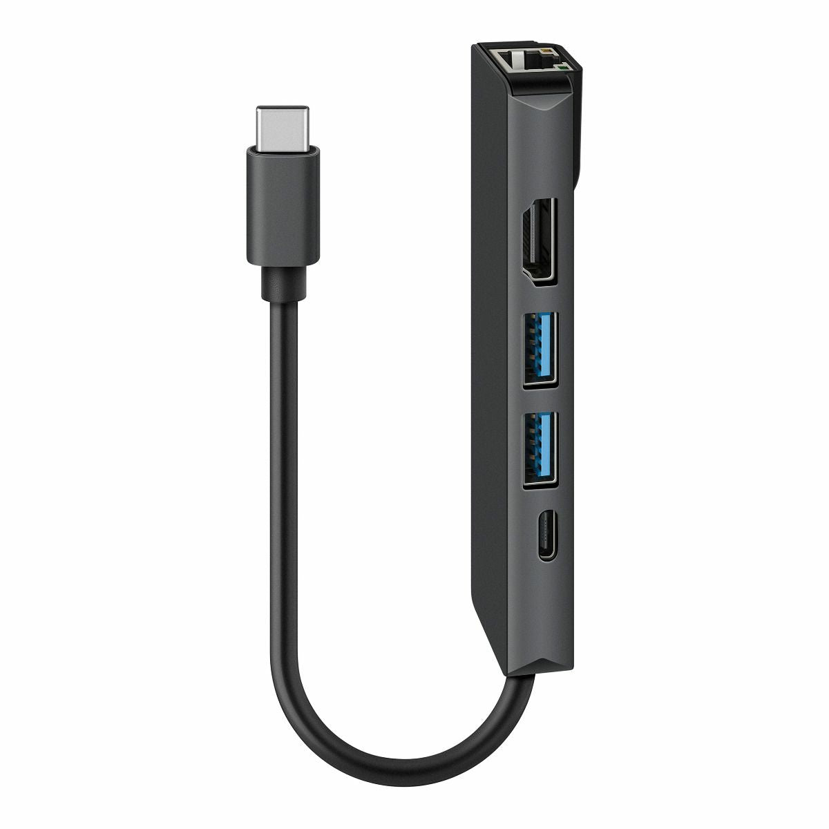 Steren USB-5295 base para laptop o replicador de puertos Alámbrico USB 3.2 Gen 1 (3.1 Gen 1) Type-C Gris, 100, 1000 Mbit