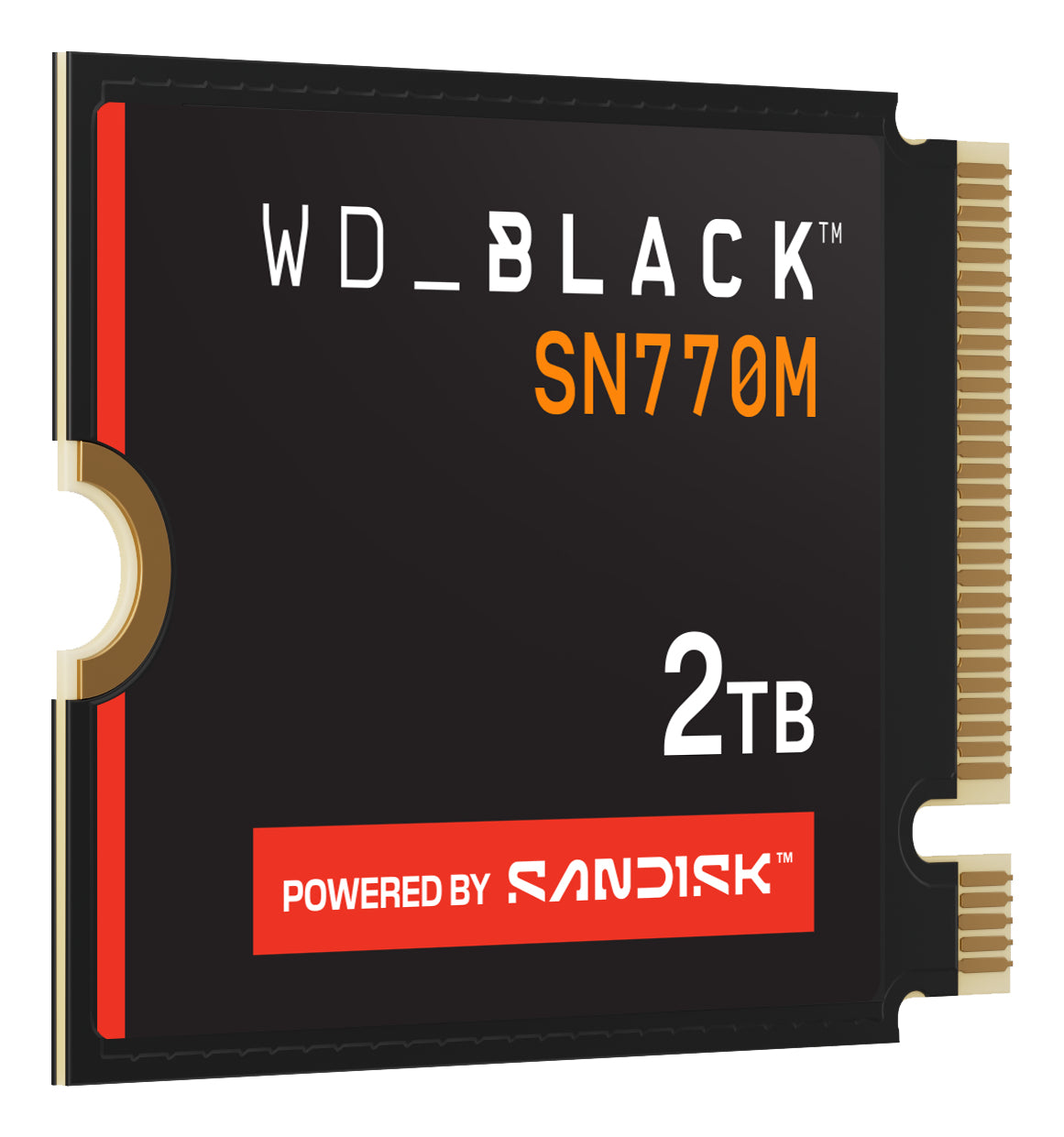 WD SSD Interno Black SN770M 2TB M.2 2230 NVMe PCIe Gen4, Lect. 5150MB/s, Escr. 4850MB/s, TBW 1200