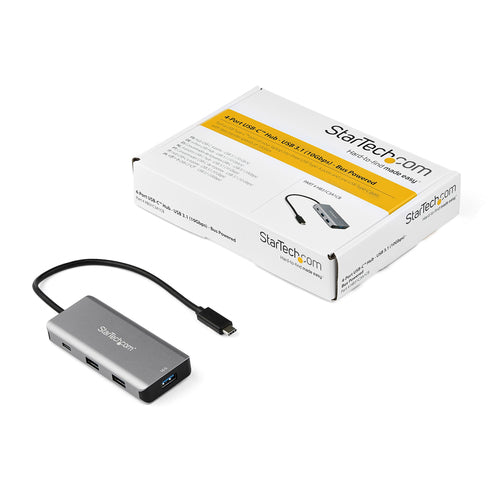 StarTech.com Hub Ladrón USB C con 3 Puertos USB A y 1 Puerto USB C - Concentrador USB Tipo C 3.2 Gen 2 - Alimentado por