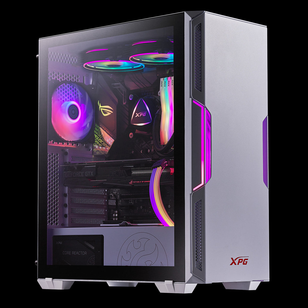 XPG STARKER Torre Media Blanca carcasas ordenador SPCC Escritorio PC Blanco