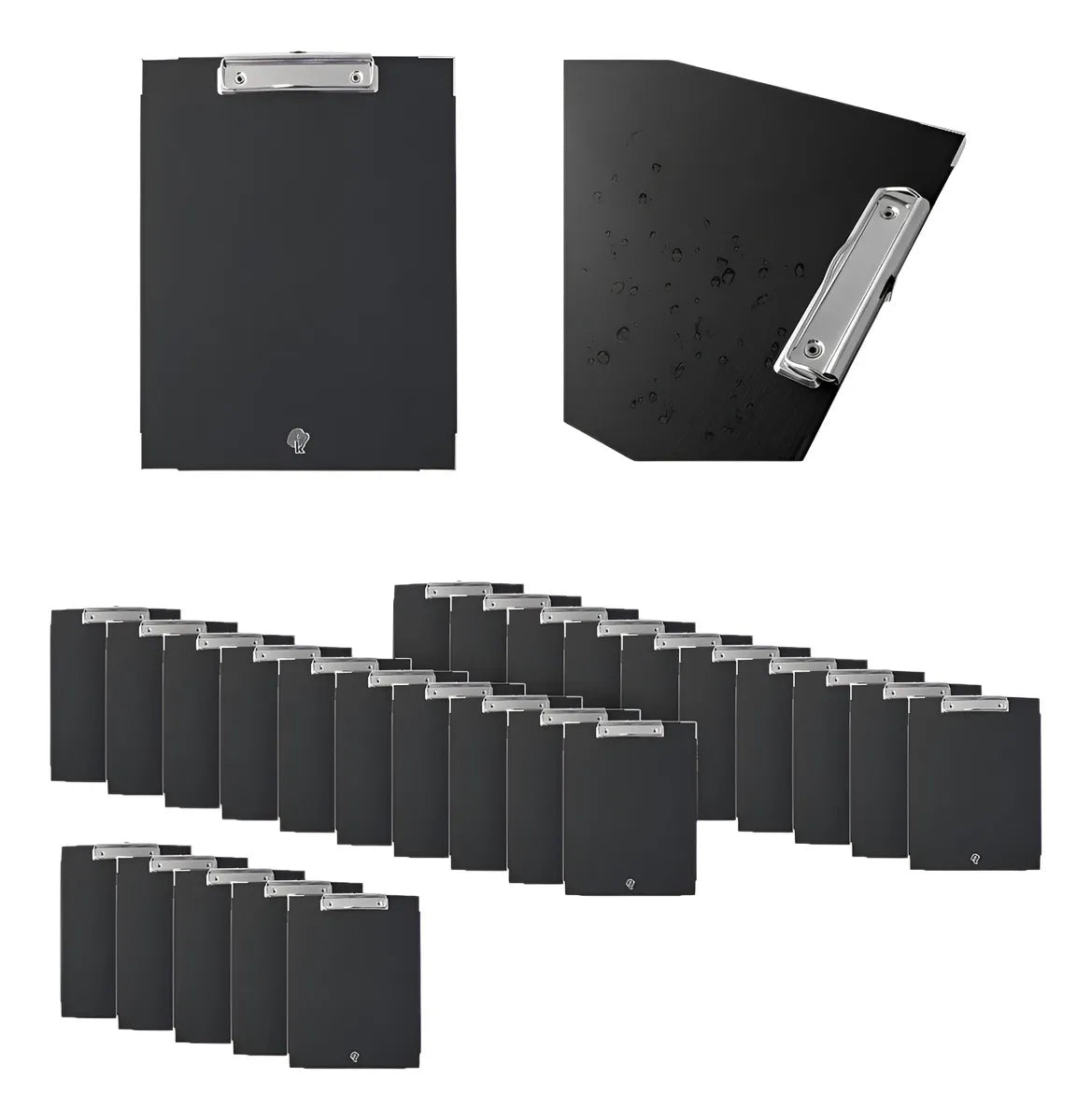 Techmakro KITTB25NG portapapeles A4 Cartón, Cloruro de polivinilo (PVC) Negro, 330 mm, 240 mm