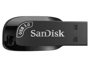 Unidad Flash USB 3.0 SanDisk Ultra Shift de 256 GB, Velocidad de Transferencia de Datos de 100 MB/s, Color Negro.