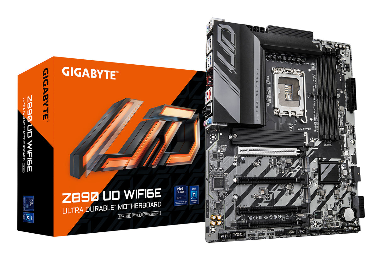 GIGABYTE Z890 UD WIFI6E placa base Intel Z890 LGA 1851 (Socket V1) ATX, Intel Core Ultra (Series 2), 256 GB, DDR5-SDRAM