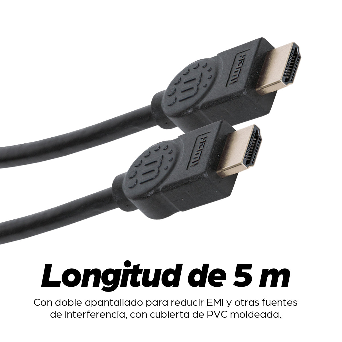 Manhattan Cable HDMI 4K@30 Hz, 5 m, compatible con 1080p y la mayoría de usos 4K (compruebe la espec