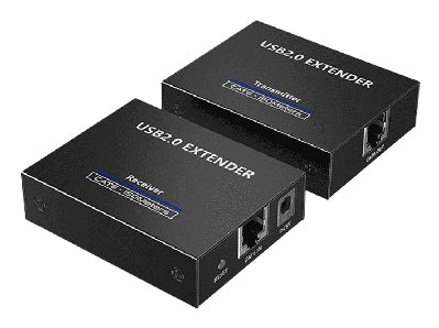 Saxxon LKV100USB extensor de audio/video Transmisor y receptor AV Negro, 150 m, Alámbrico