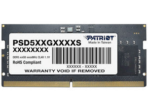 Memoria SODIMM Patriot Signature Line DDR5 PC5-38400 (4800MHz), CL40, 32GB, Dual Rank