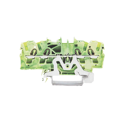 Borna de Tierra / 4 Conductores / 2.5 mm² / Push-in CAGE CLAMP® / Aplicaciones Ex e II / Marcaje Lateral y Central / Carril DIN 35 x 15 y 35 x 7.5 / V