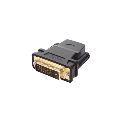 Ugreen 20124 cambiador de género para cable HDMI DVI Negro, Oro