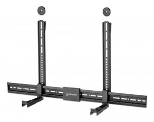 Manhattan Soporte universal para barra de sonido soportes de altavoces Pared 15 kg Plástico, Acero Negro