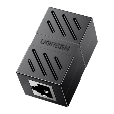 Acoplador Ugrren Extensor de Cable Ethernet RJ45 a RJ45) 1000Mbps Compatibilidad con Cat7 Cat6A Cat6 Cat5e Compatible con POE Ignífugo ABS